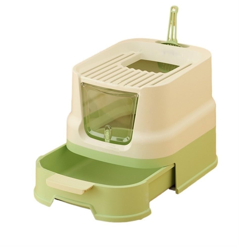 Enclosed Top-Entry Cat Litter Box with Scoop E21281