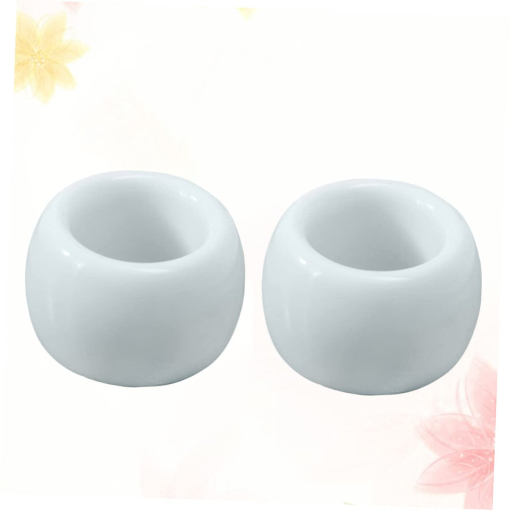 2-Pack White Ceramic Electric Toothbrush Holder Stand L846864