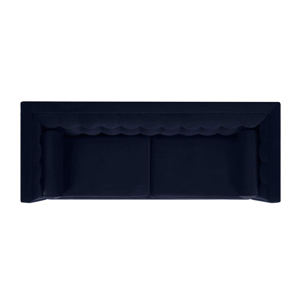 Dark Navy Blue Performance Velvet Tufted Sofa L251741