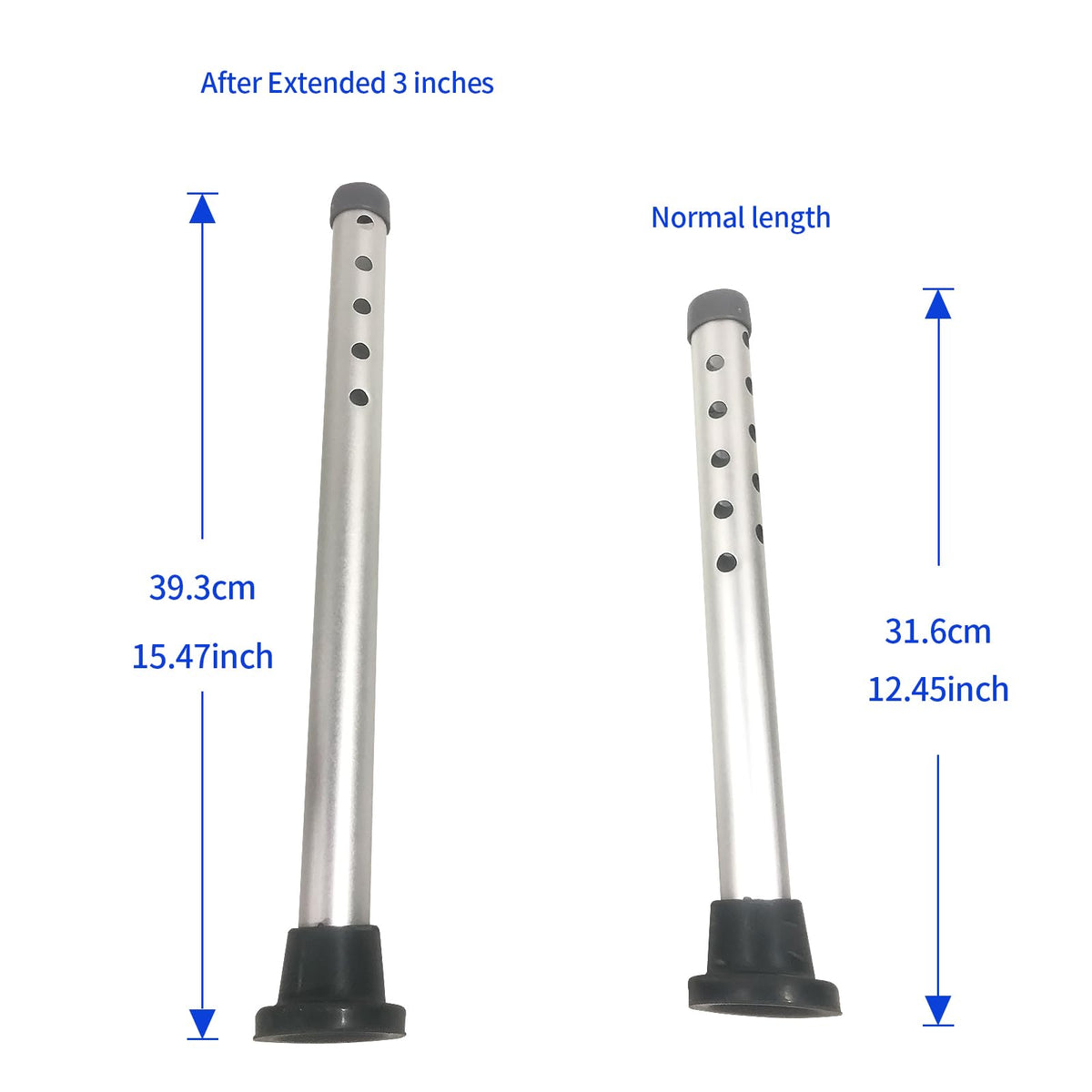 Aluminum 3 Inch Shower Chair Extension Tube S31439