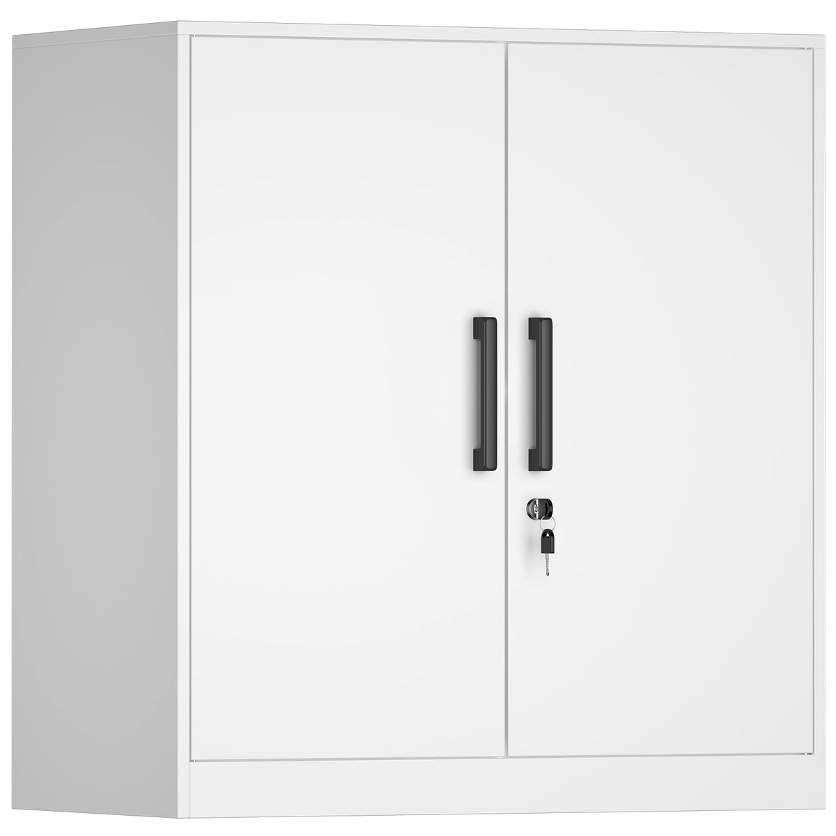 White Metal Wall Cabinet with Adjustable Shelf B950149