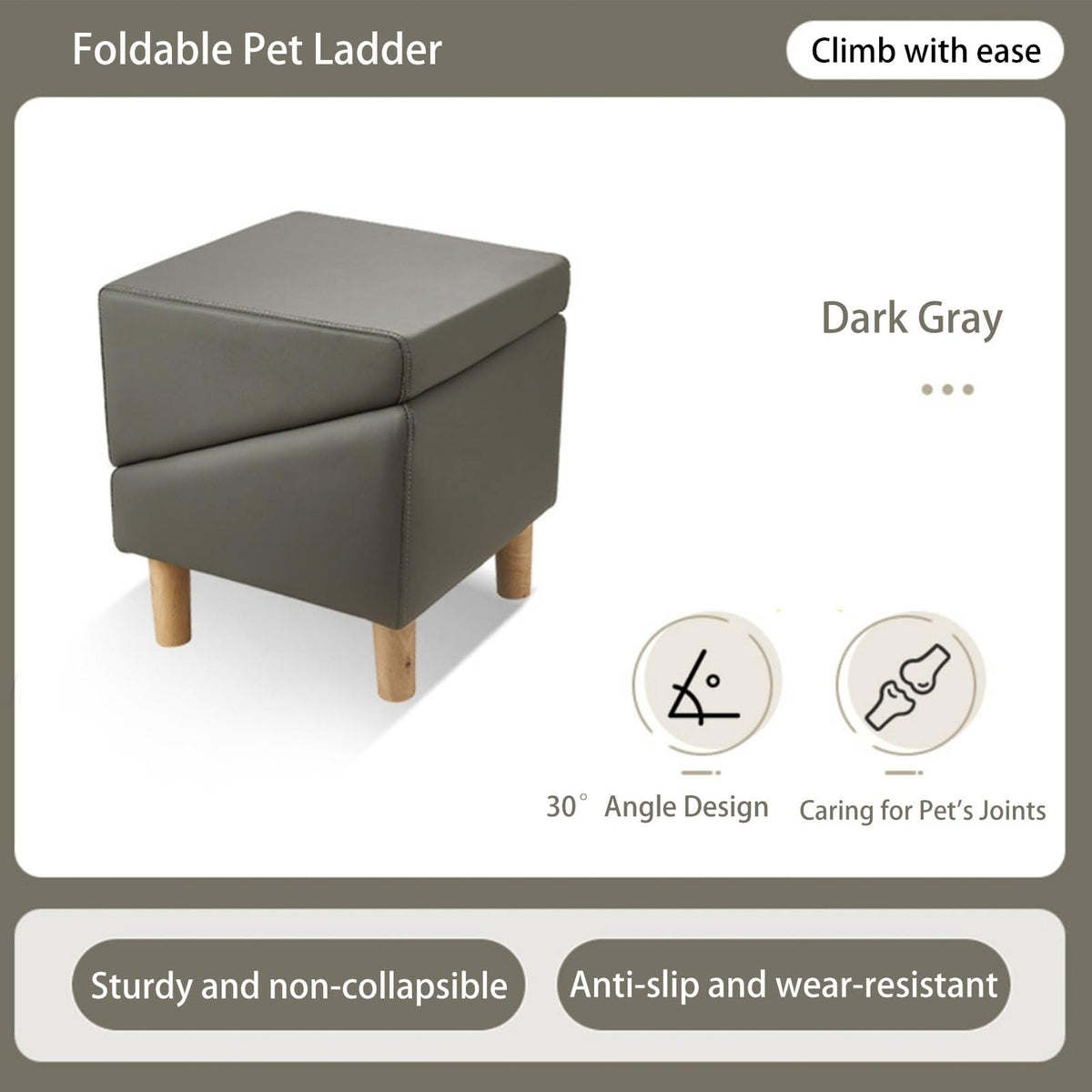 Foldable Pet Dog Ramp with Non-Slip Mat Y591