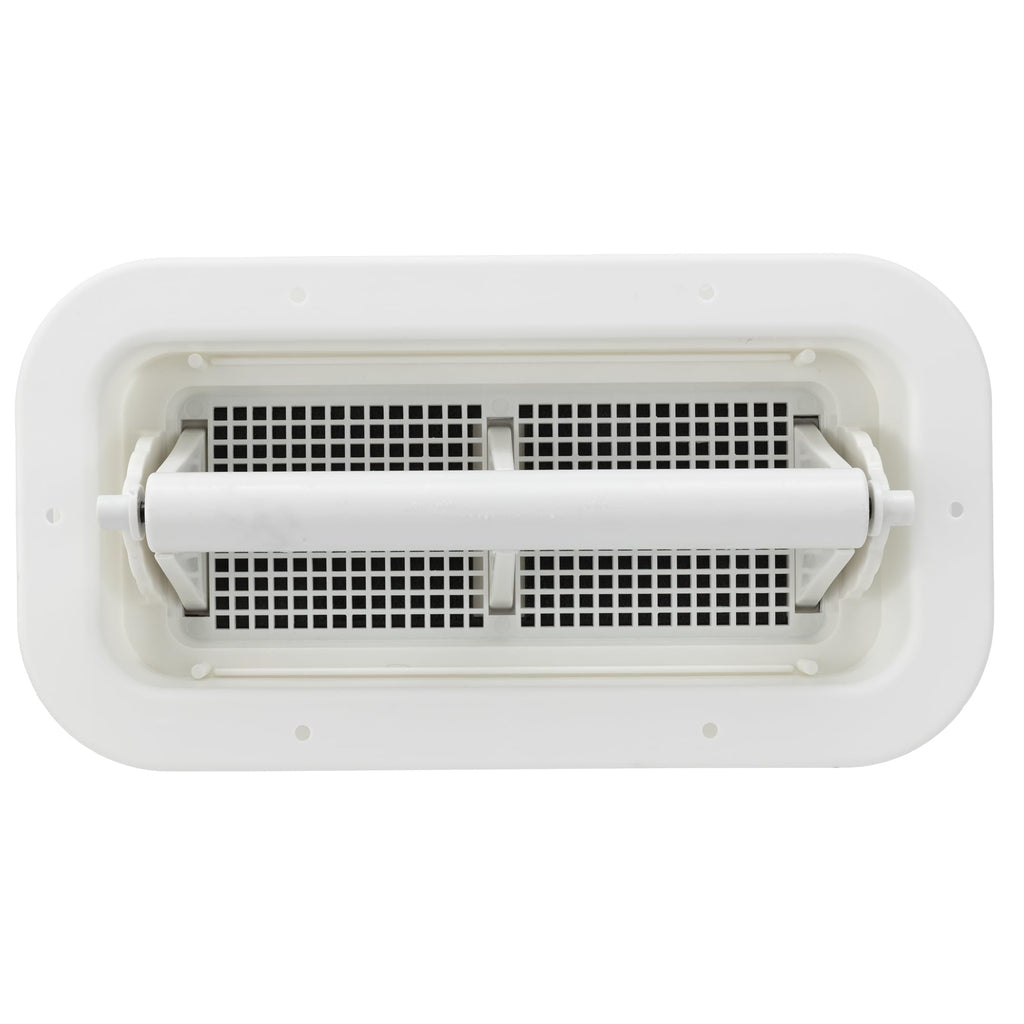 Two Way Plastic Vent with Trim Ring and Built-in Screen, 2 Pack, White B761054