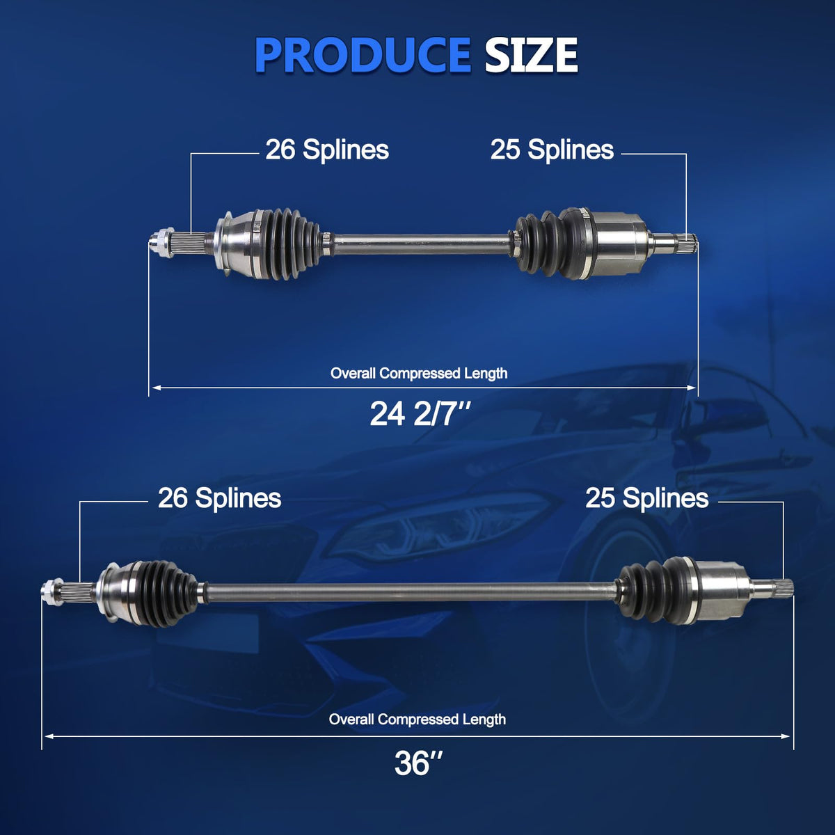 CV Axle Joint Assembly Front S341