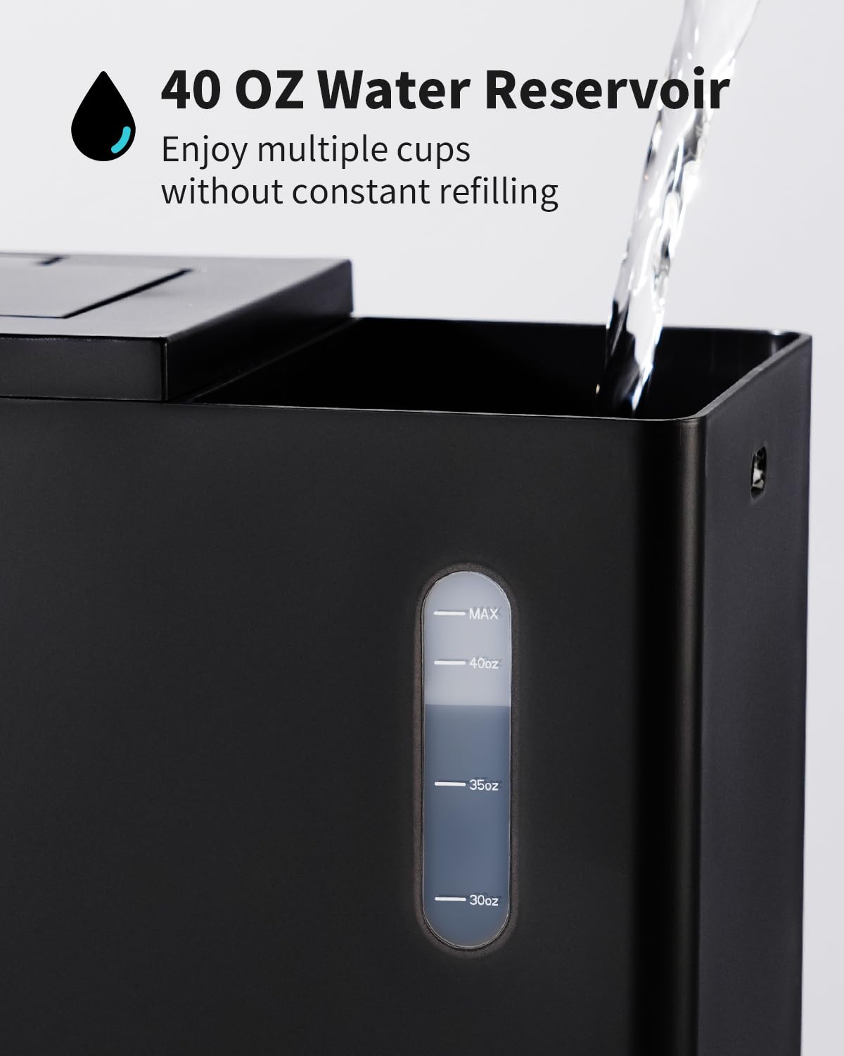Black Single Serve Coffee Maker with 40oz Water Tank P6115