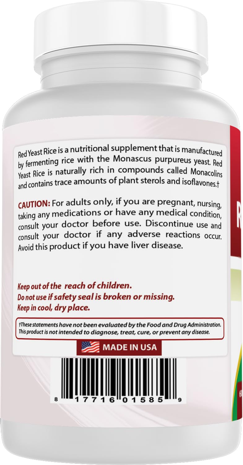 Red Yeast Rice 1200 Mg 60 Tablets X264