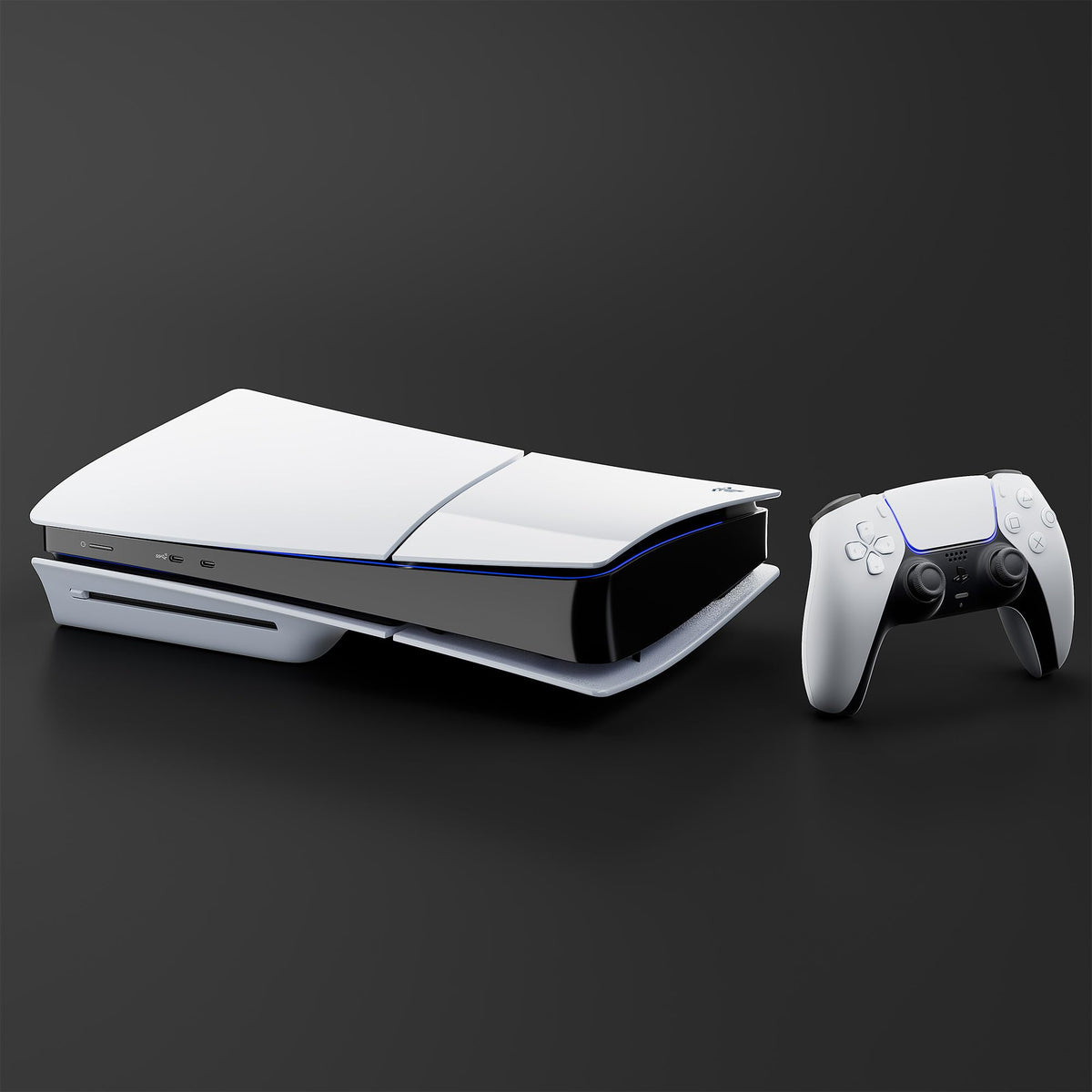 White 2TB SSD PlayStation 5 Slim Disc Gaming Console Bundle with Wireless Controller K32190