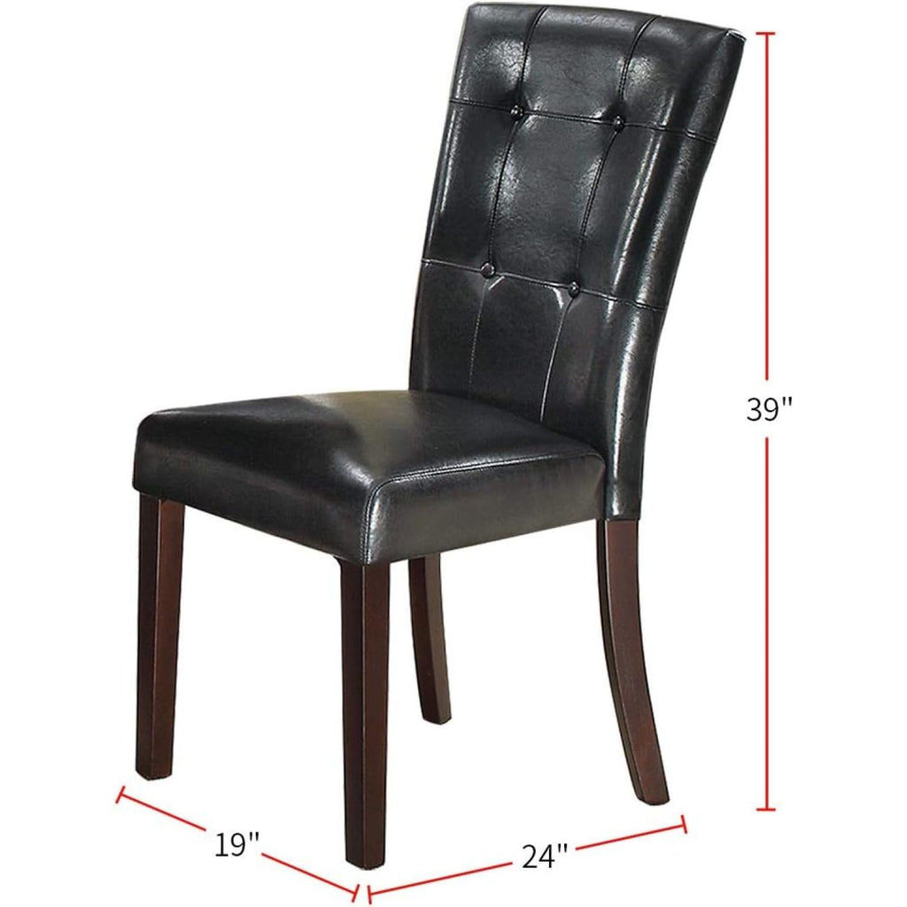 Black Faux Leather Dining Chairs Set of 2 X594787
