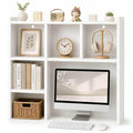 White Desk Hutch with 5 Shelves X9458