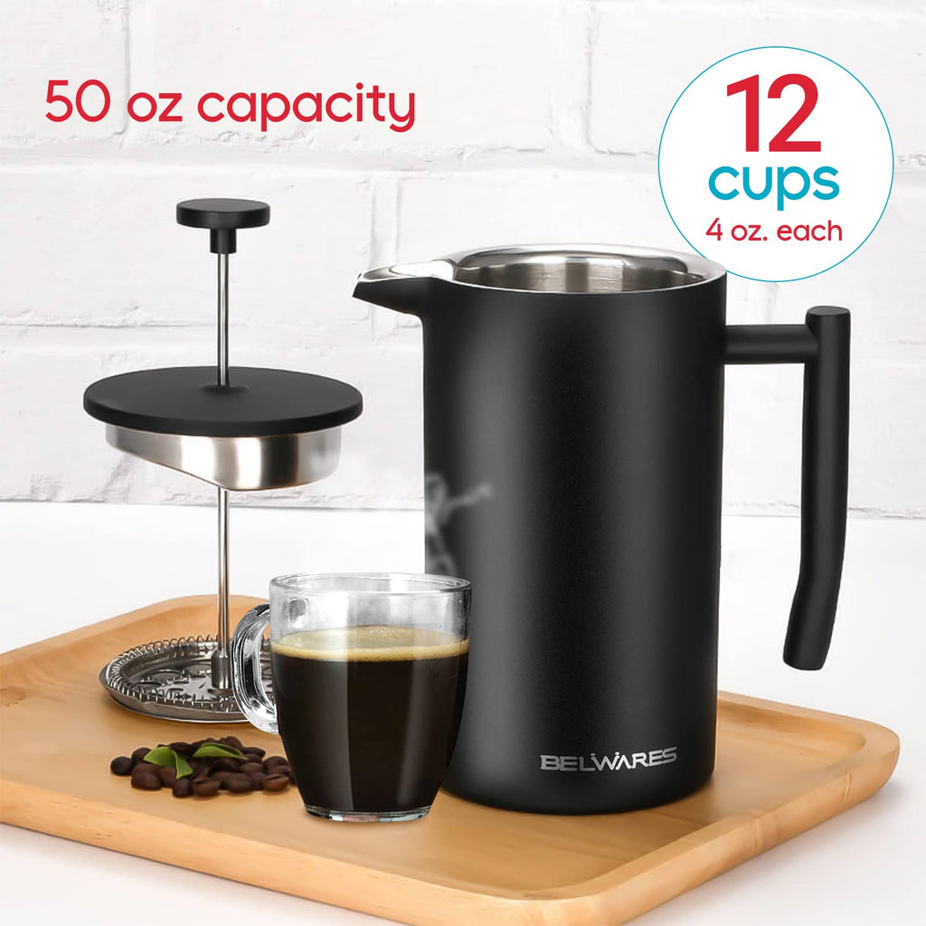 Insulated French Press Coffee Maker 50oz Z44407