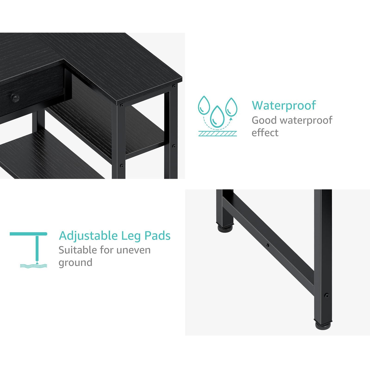 Black Corner Desk M351