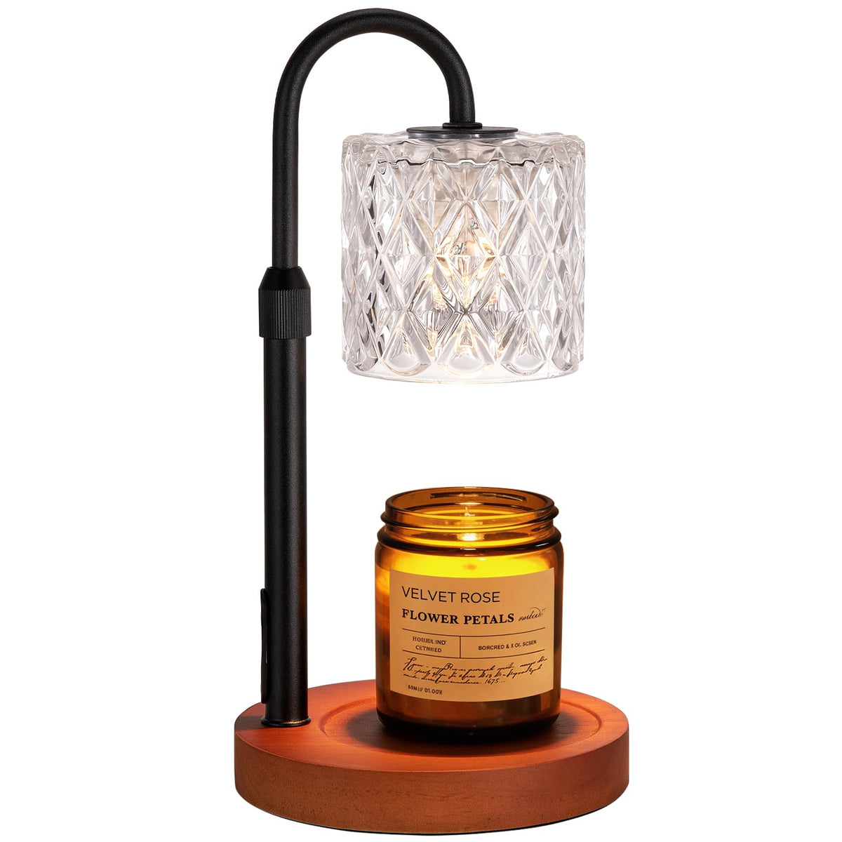 Walnut Candle Warmer Lamp with Timer C763