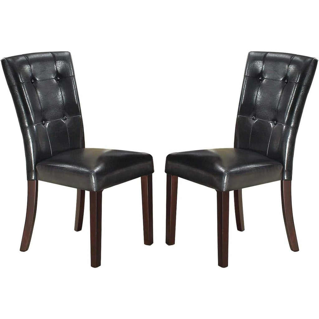 Black Faux Leather Dining Chairs Set of 2 X594787