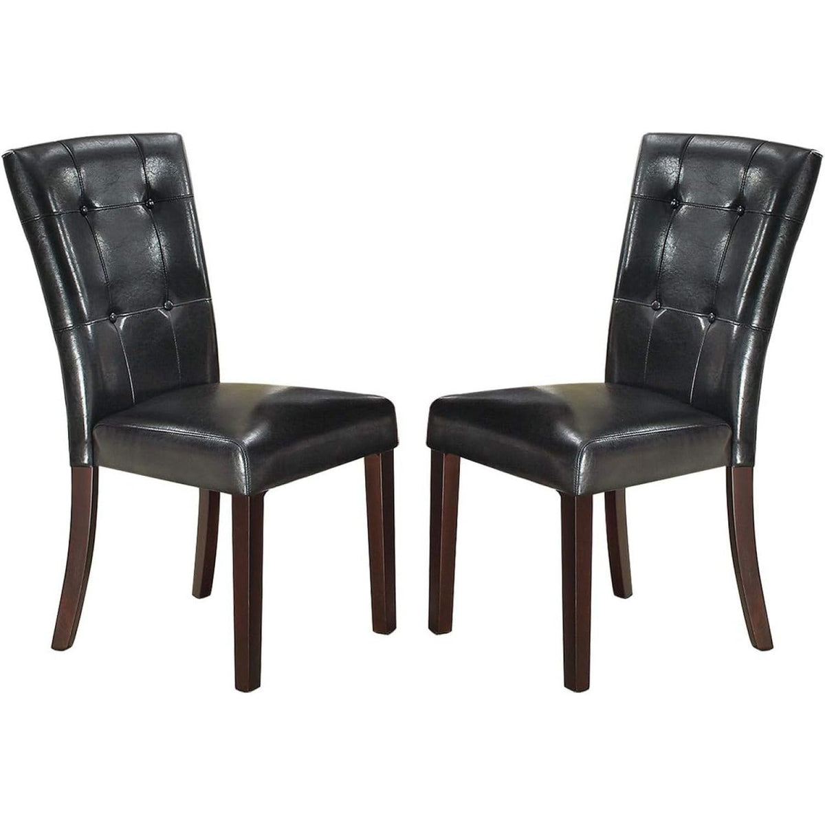 Black Faux Leather Dining Chairs Set of 2 X594787