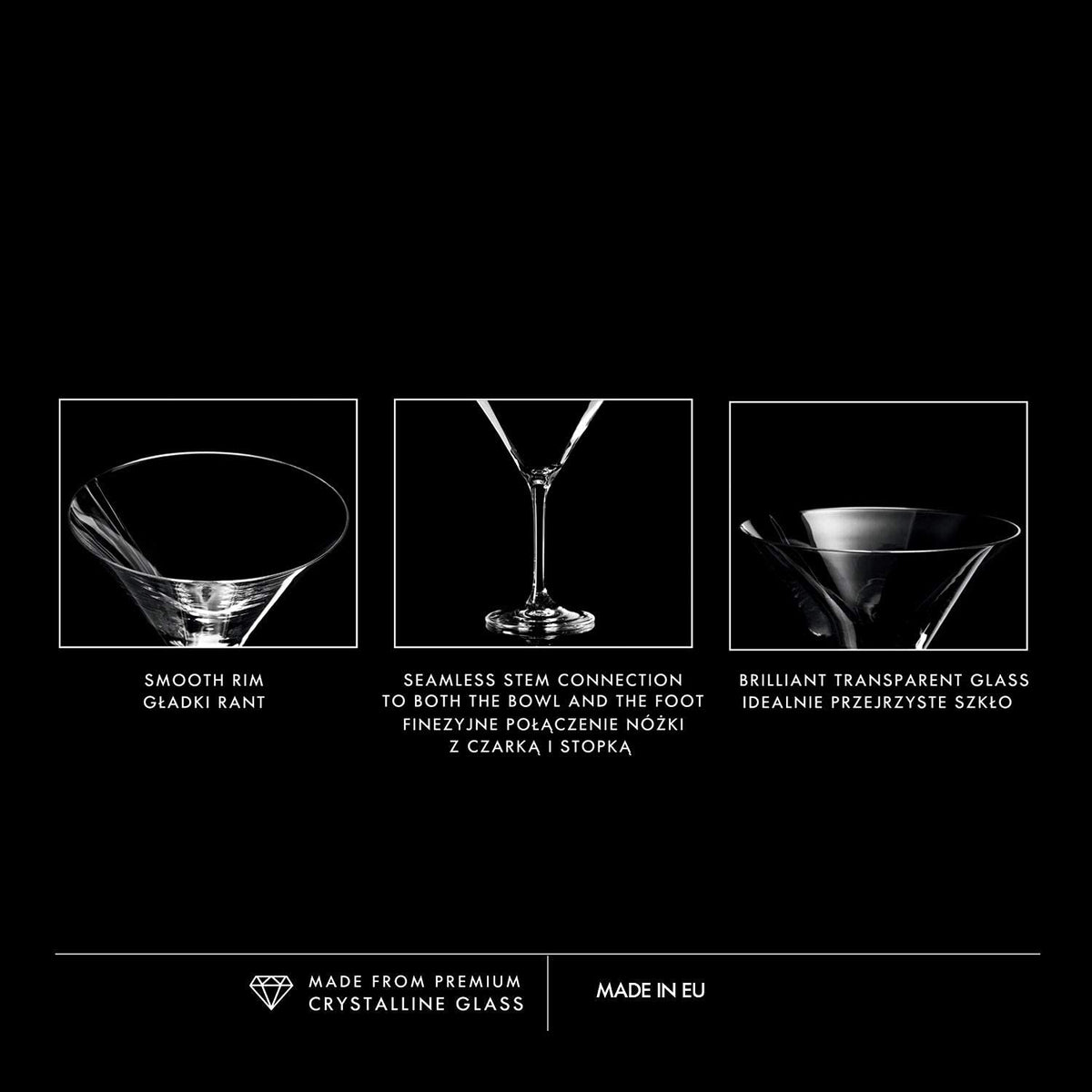 Martini Glasses Set of 6, 5.1 oz N2134
