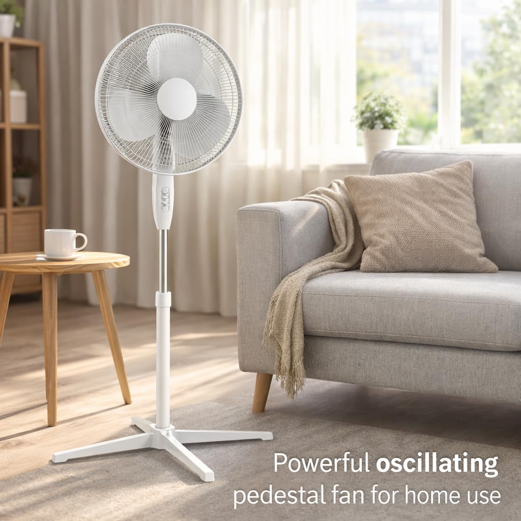 16 Inch Oscillating Pedestal Fan with Remote V824