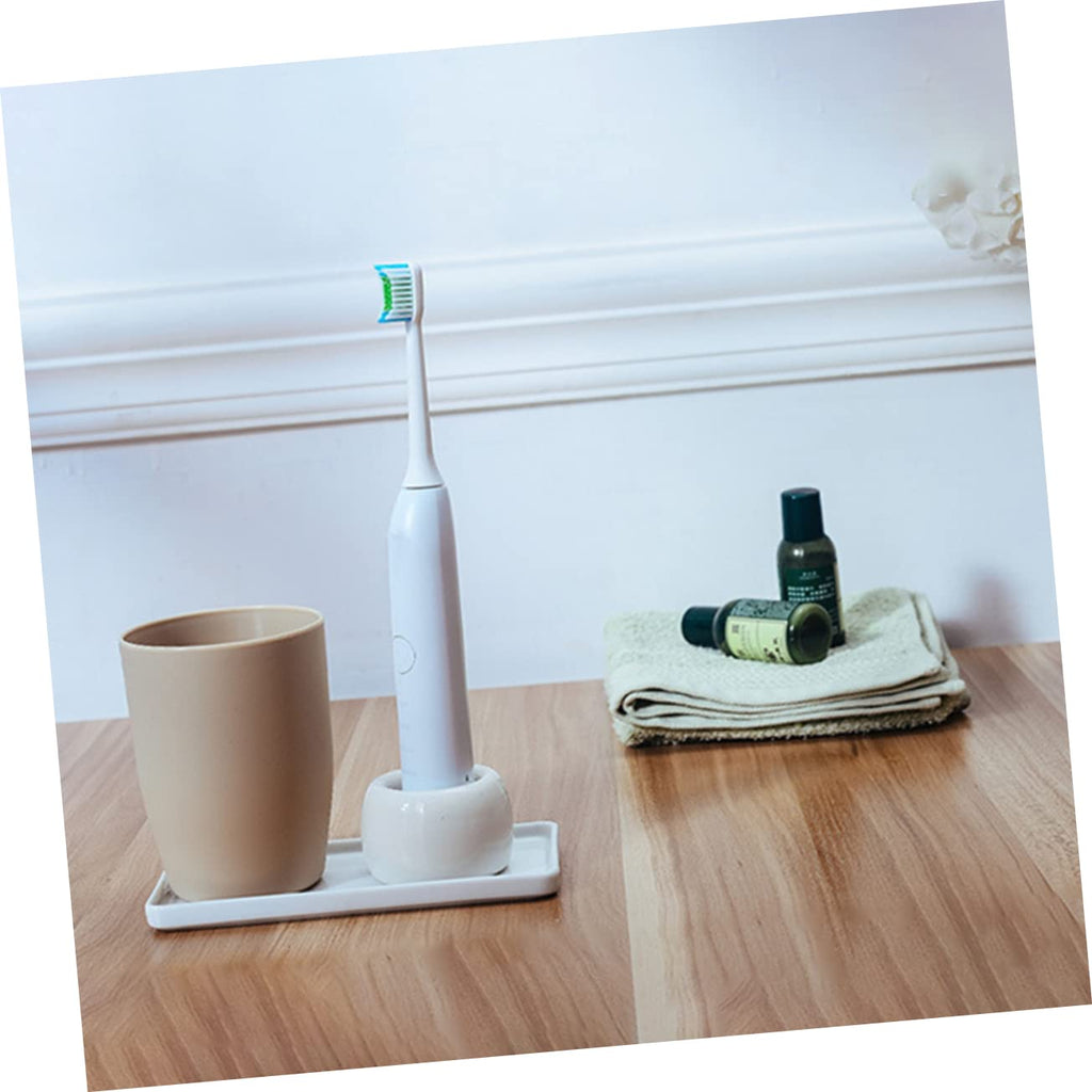 2-Pack White Ceramic Electric Toothbrush Holder Stand L846864