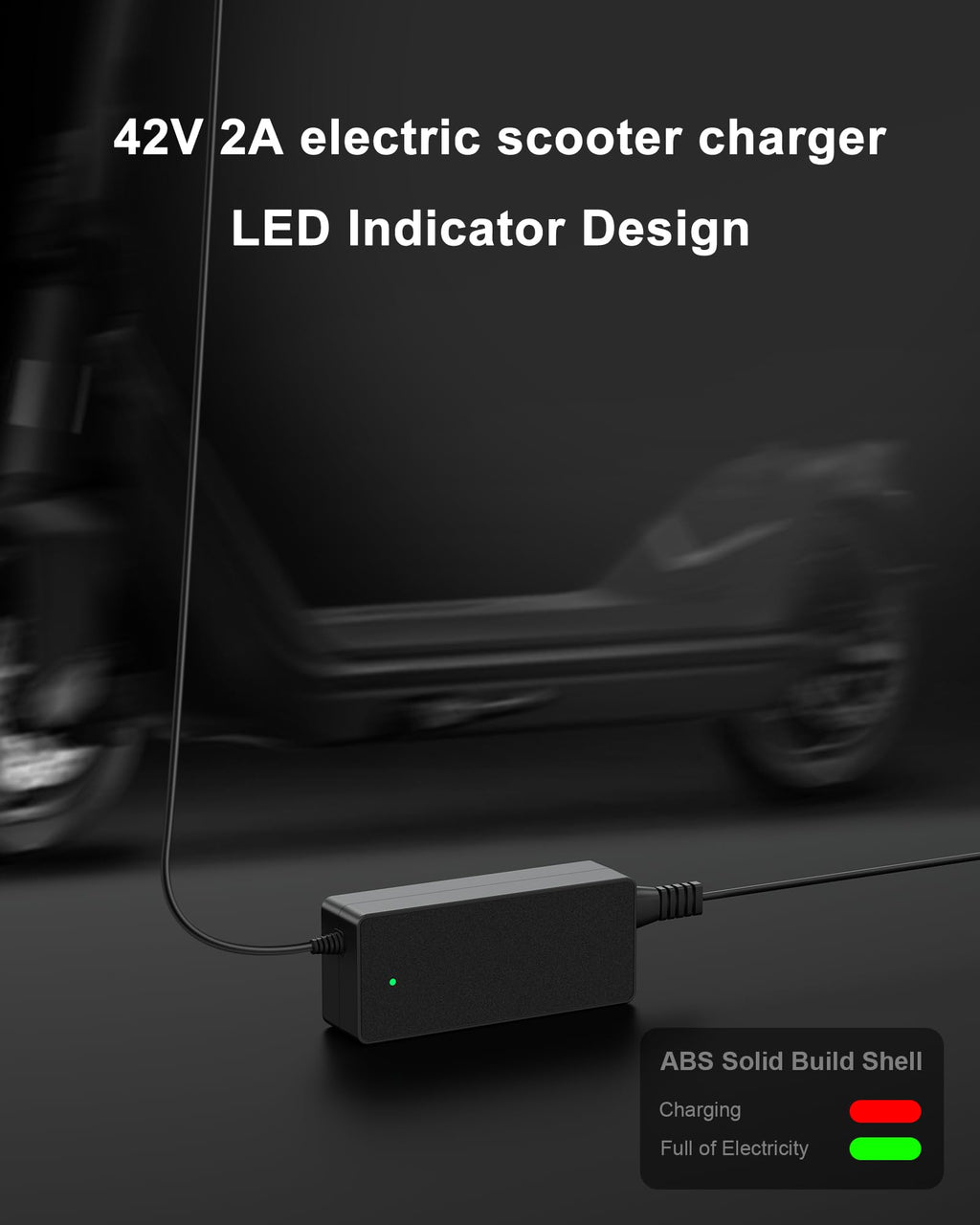 42V 2A Electric Scooter Charger with LED Indicator O33066
