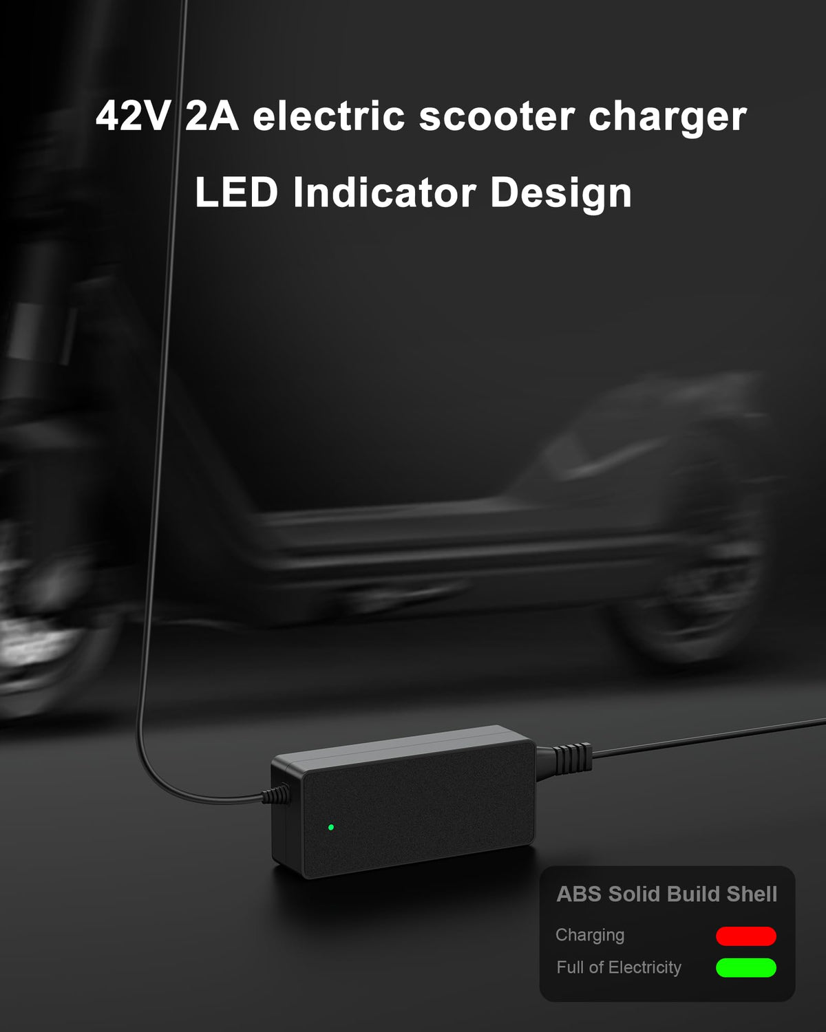 42V 2A Electric Scooter Charger with LED Indicator O33066