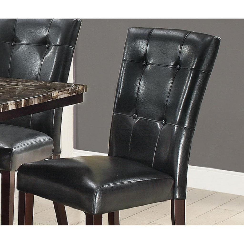 Black Faux Leather Dining Chairs Set of 2 X594787
