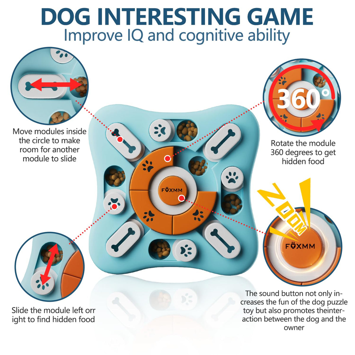 Interactive Dog Treat Puzzle Toys O473675