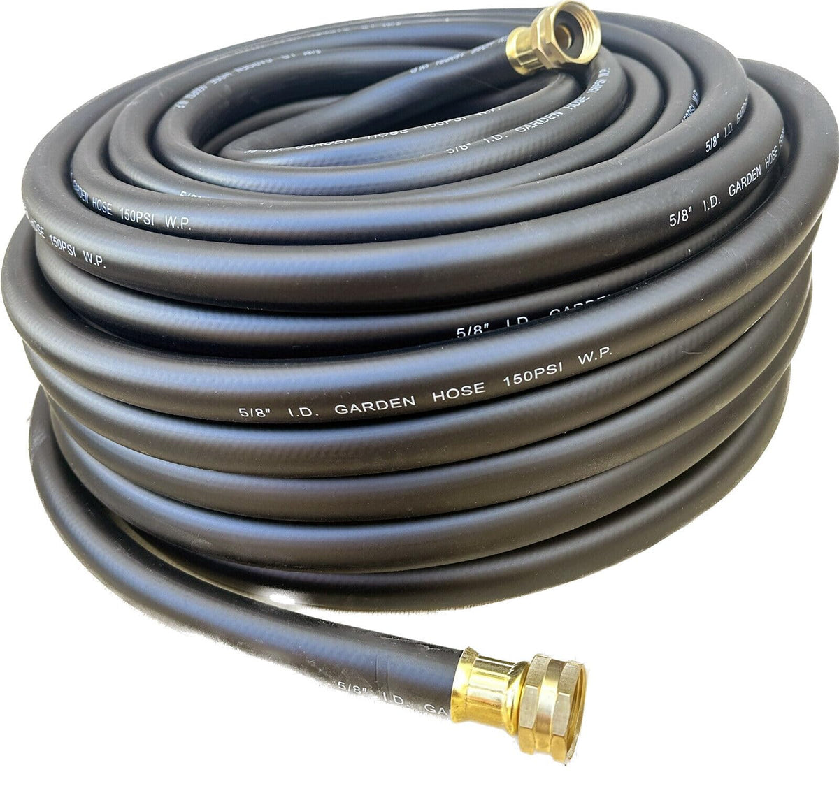 100 ft x 5/8" Black Rubber Garden Hose Q84605