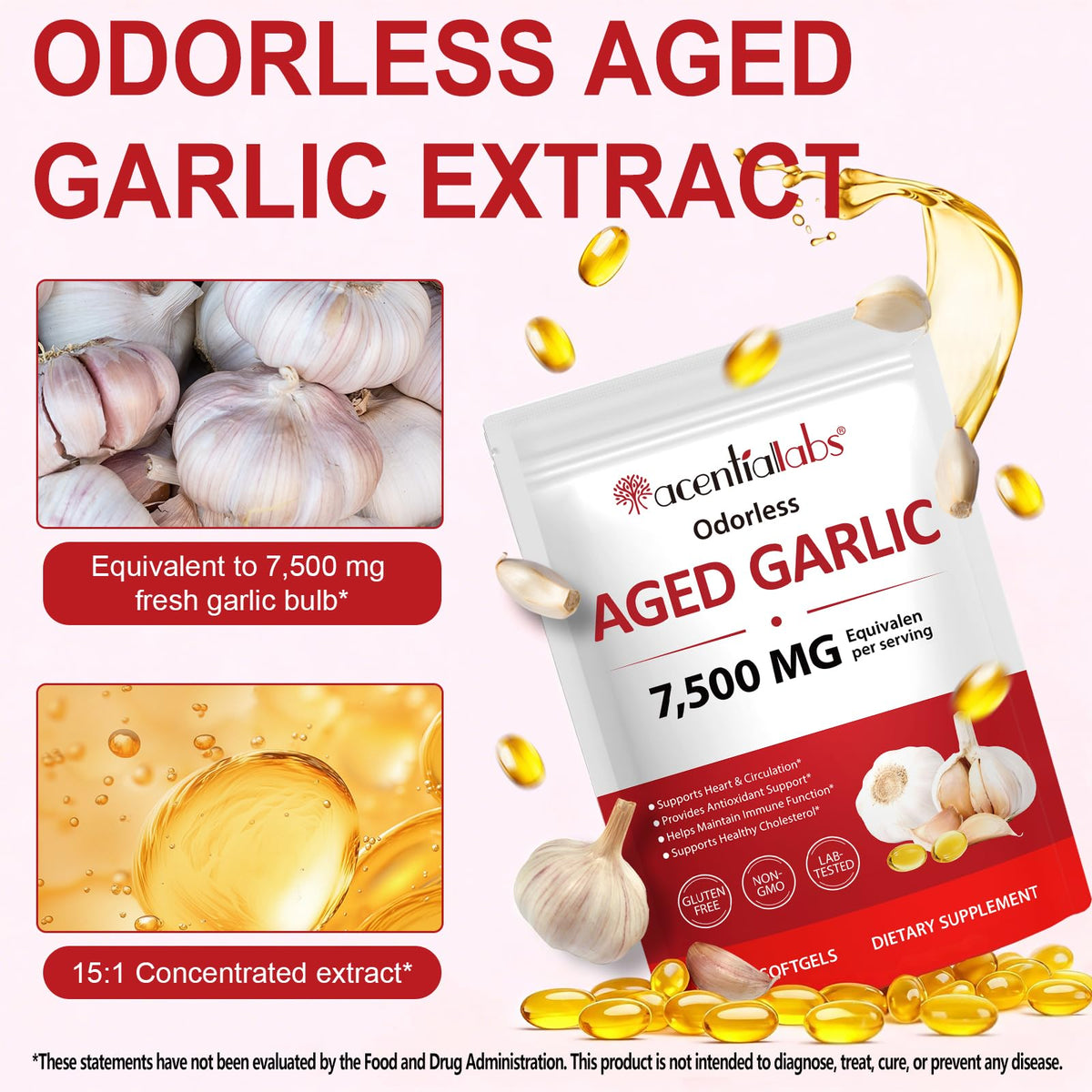 500mg Odorless Garlic Softgels L6201