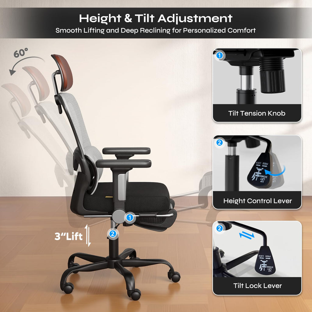 Ergonomic High Back Mesh Office Chair F861407