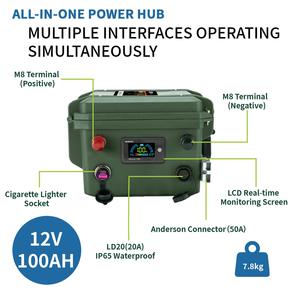 12V 100Ah LiFePO4 Deep Cycle Battery S52729