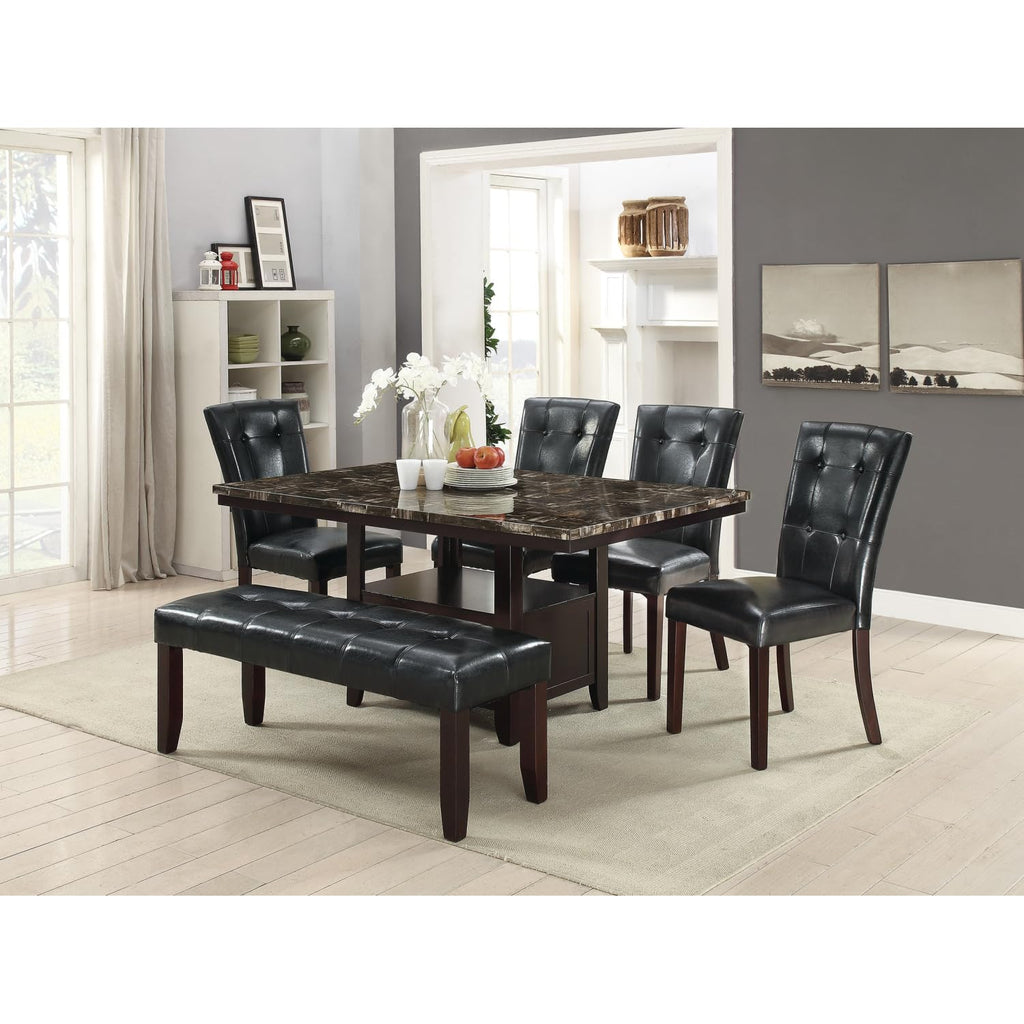 Black Faux Leather Dining Chairs Set of 2 X594787