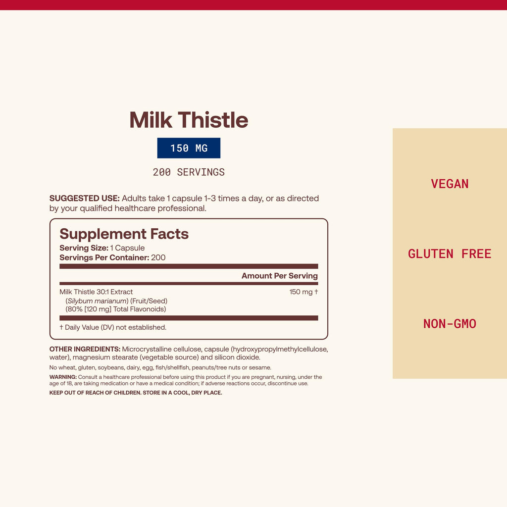 Milk Thistle 150mg 200 Capsules G29143