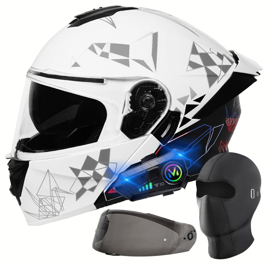 DOT Approved Flip Up Full Face Dual Visor Motorcycle Helmet N598861