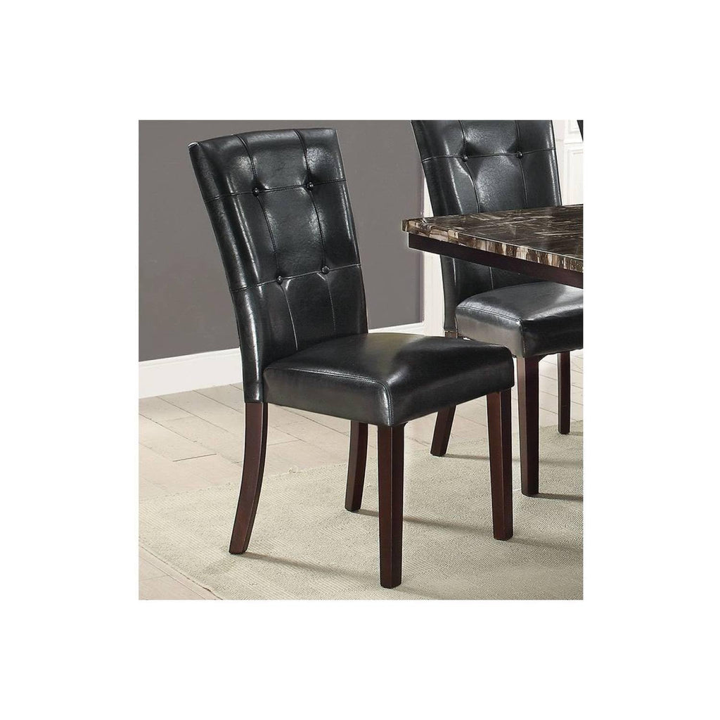 Black Faux Leather Dining Chairs Set of 2 X594787