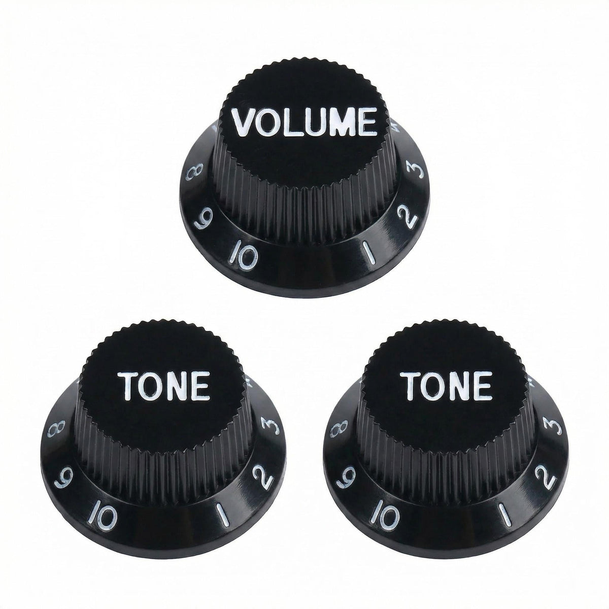 Black 1 Volume 2 Tone Guitar Control Knobs Set Z482409