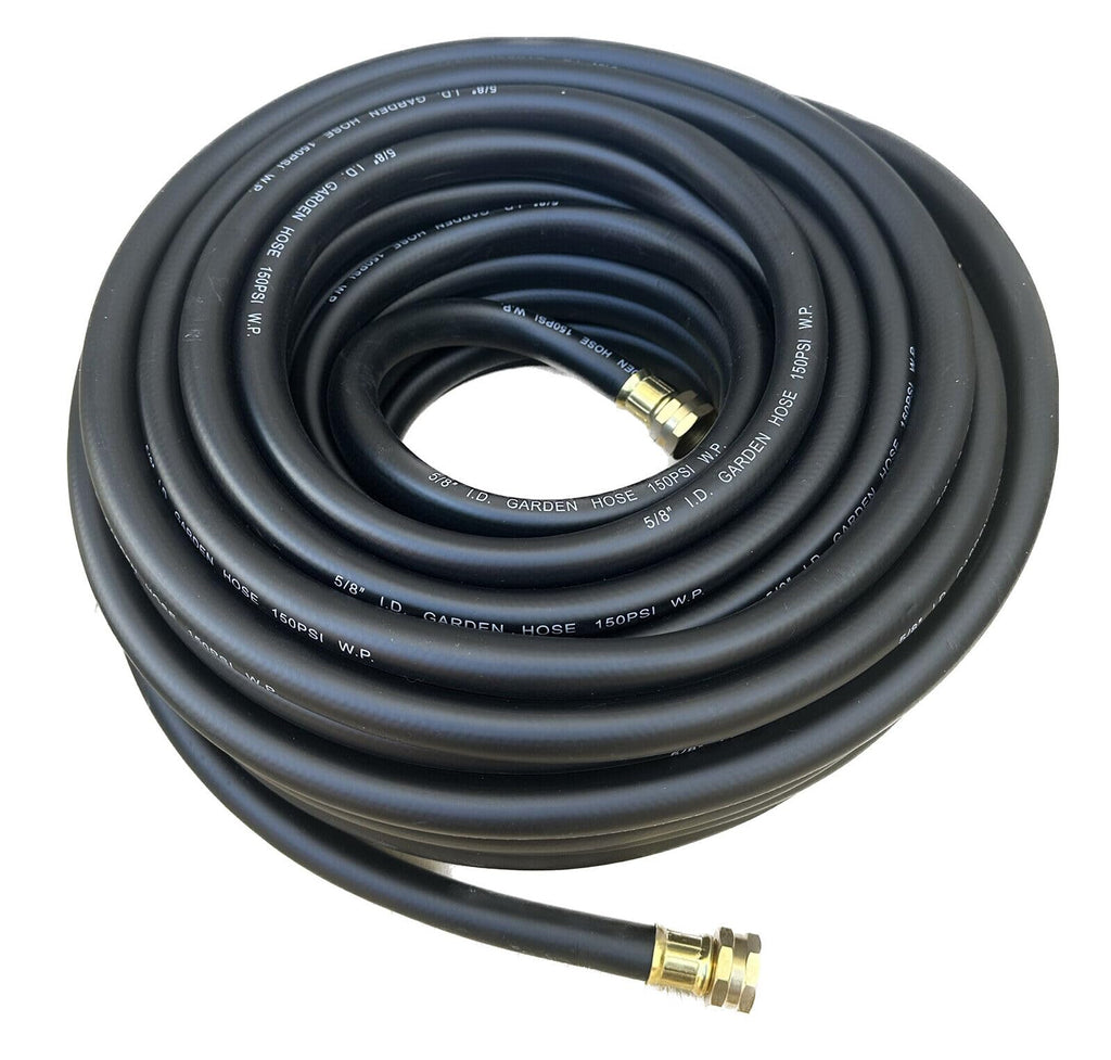 100 ft x 5/8" Black Rubber Garden Hose Q84605
