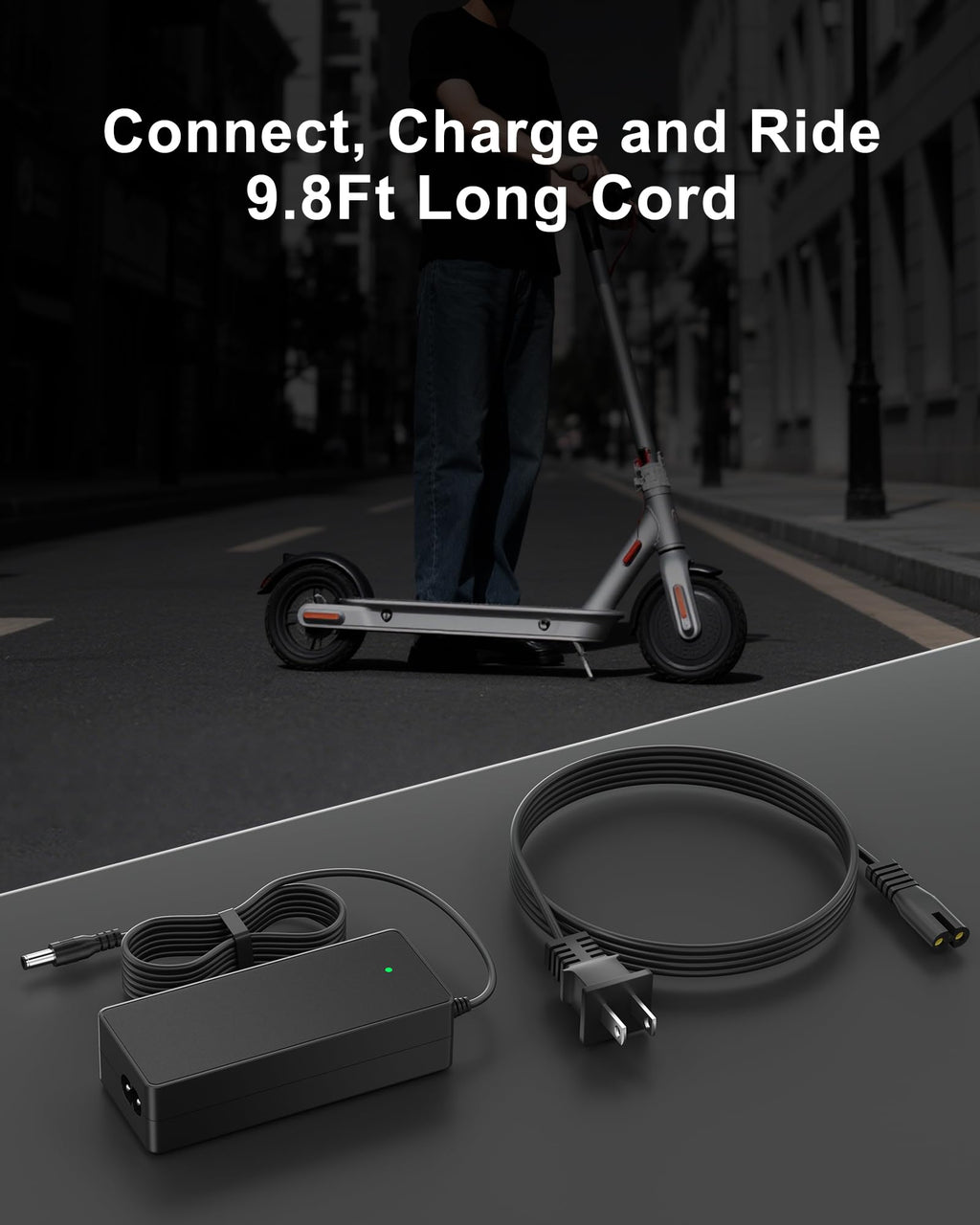 42V 2A Electric Scooter Charger with LED Indicator O33066