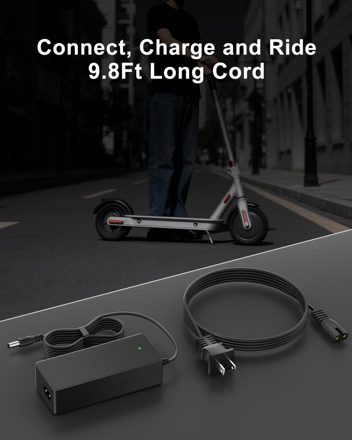 42V 2A Electric Scooter Charger with LED Indicator O33066