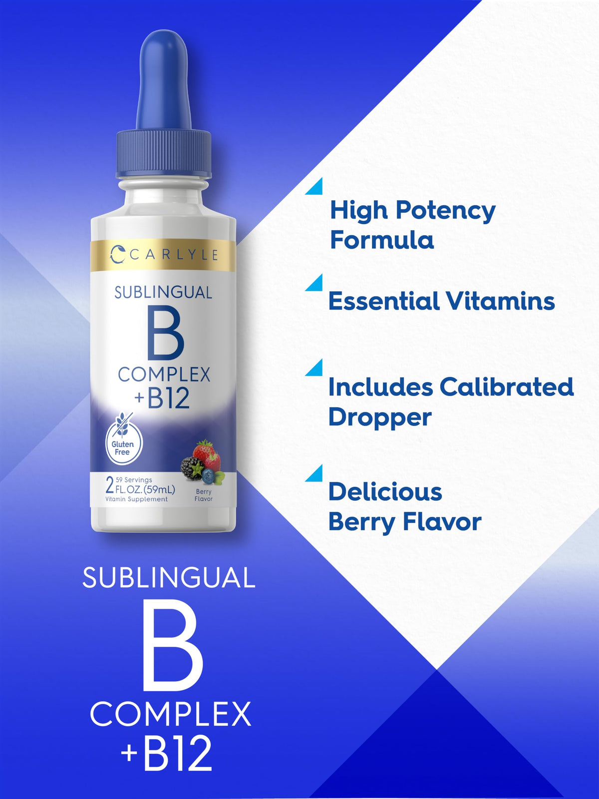 Vitamin B Complex Sublingual Liquid Drops 2 fl oz Z942