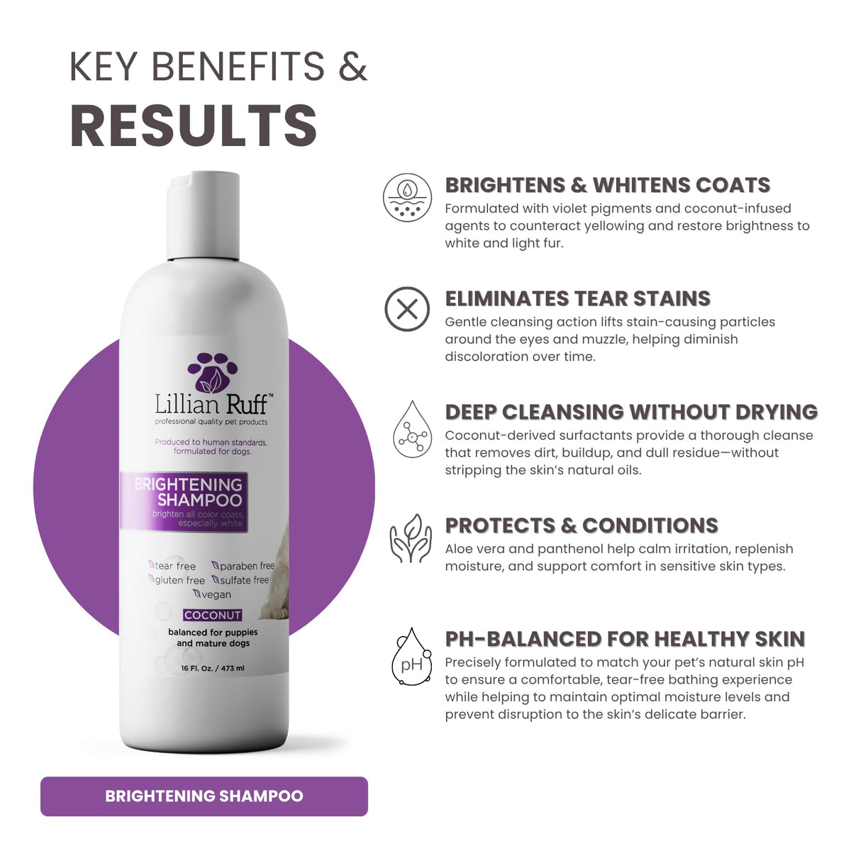 Brightening Dog Shampoo with Aloe & Provitamin B5 16oz Y61155