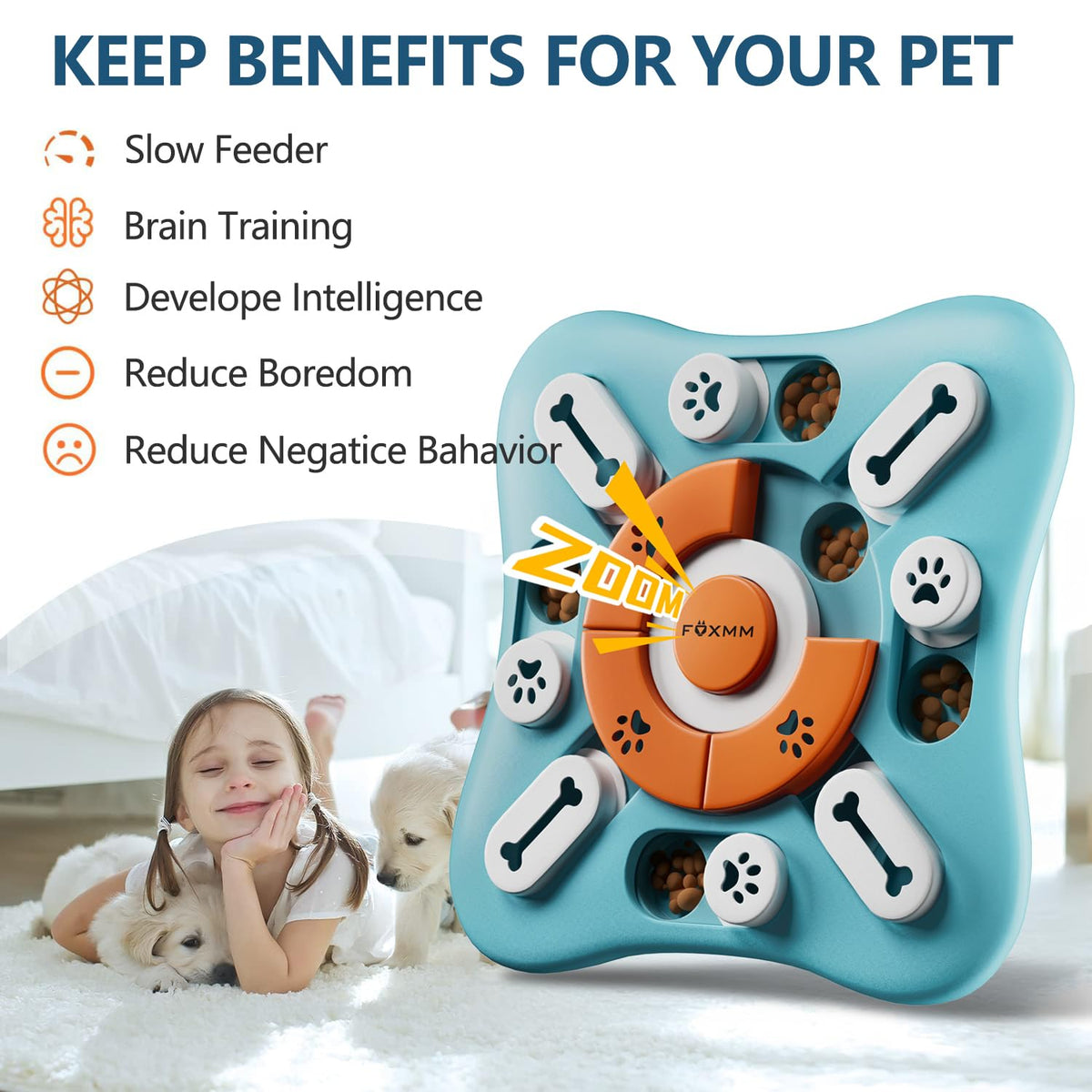 Interactive Dog Treat Puzzle Toys O473675