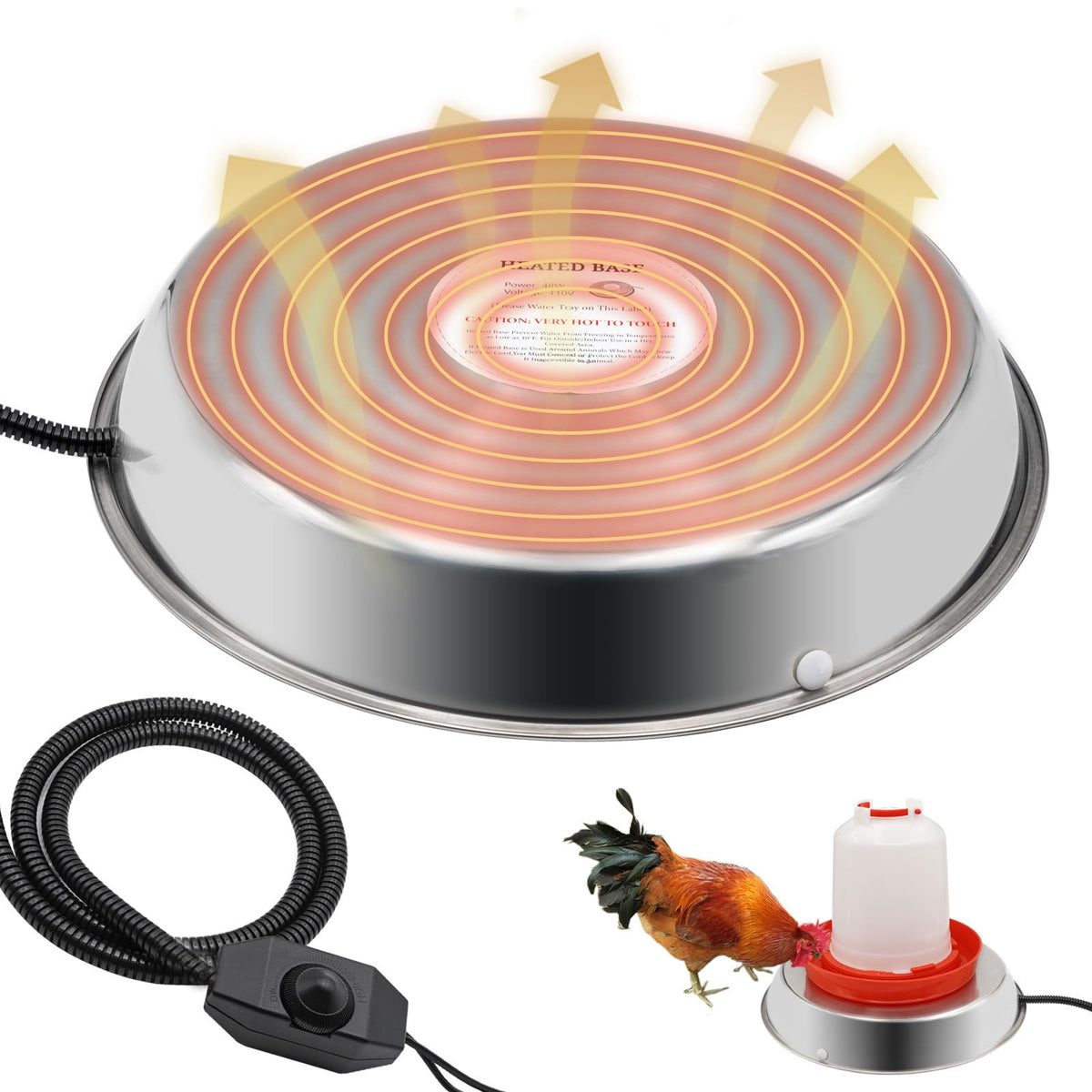 14 Inch Poultry Waterer Heater O41559