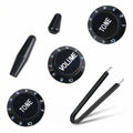 Black 1 Volume 2 Tone Guitar Control Knobs Set Z482409