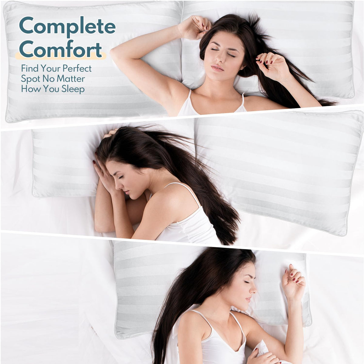 King Size Set of 2 Soft Sleeping Pillow Q879