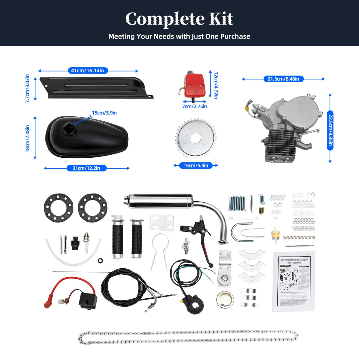 100CC 2 Stroke Bicycle Engine Kit F384178