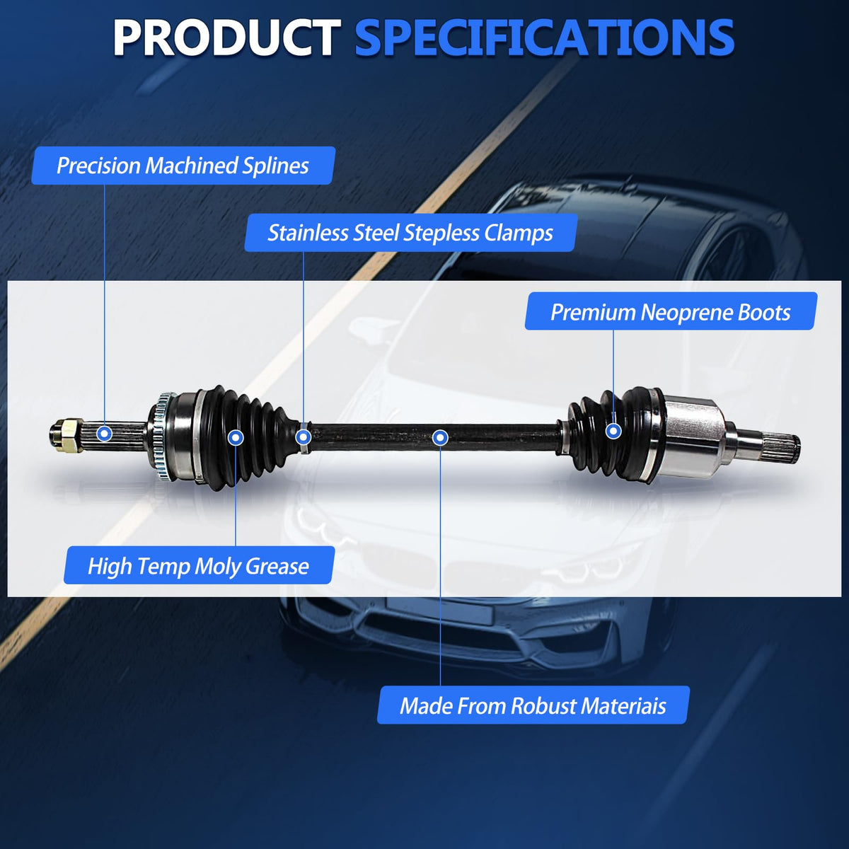 CV Axle Joint Assembly Front S341