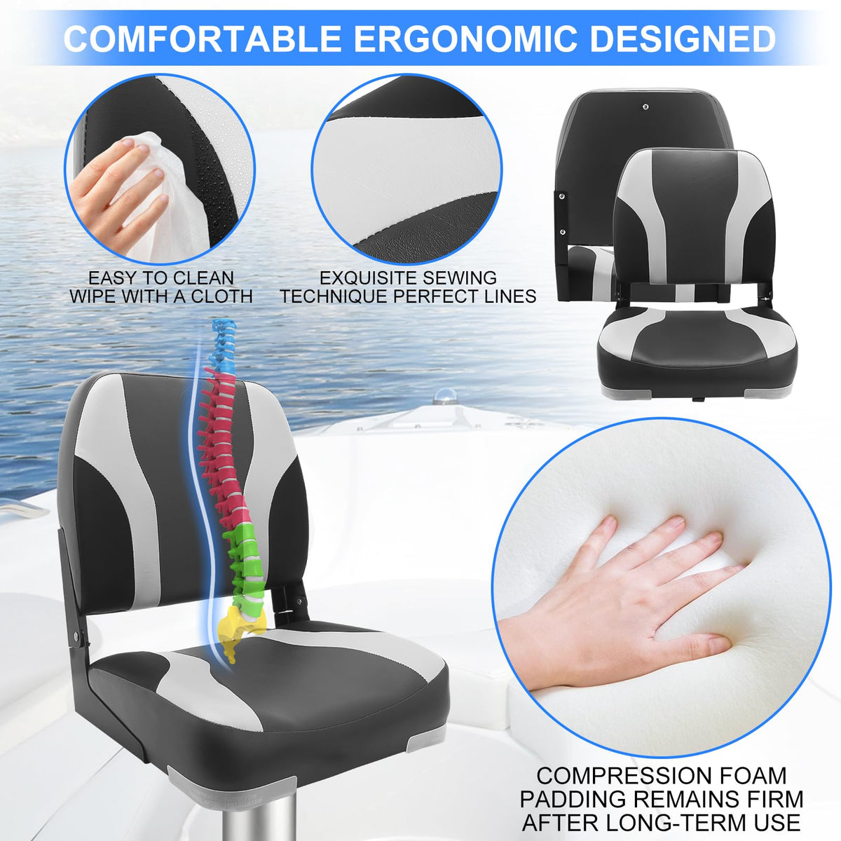 Folding Boat Seat 2 Pack Y374