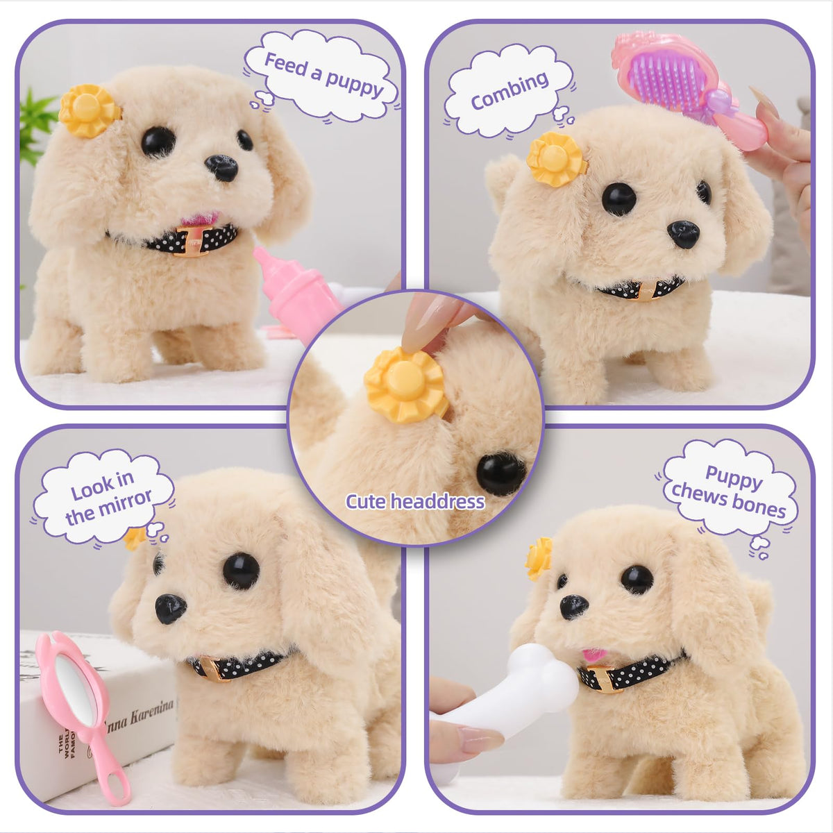 16 Pcs Robot Dog Toys for Girls T324