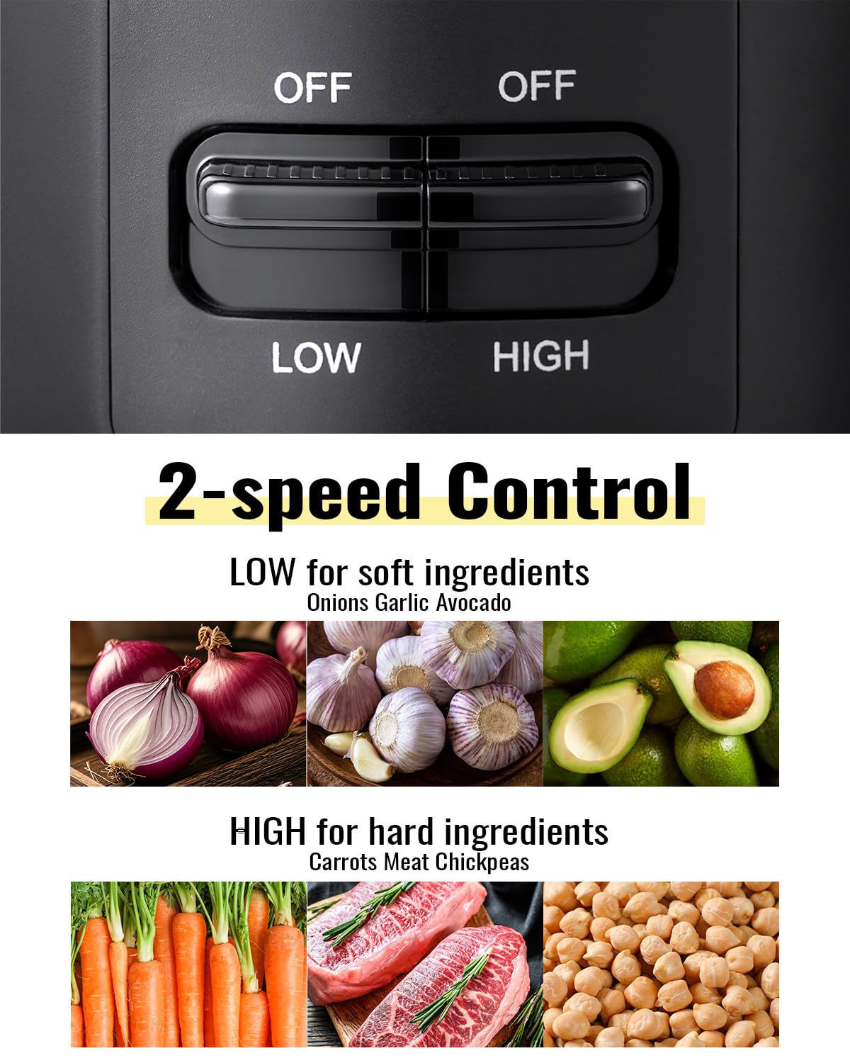4 Cup Electric Food Processor with Stainless Steel Blades L627650
