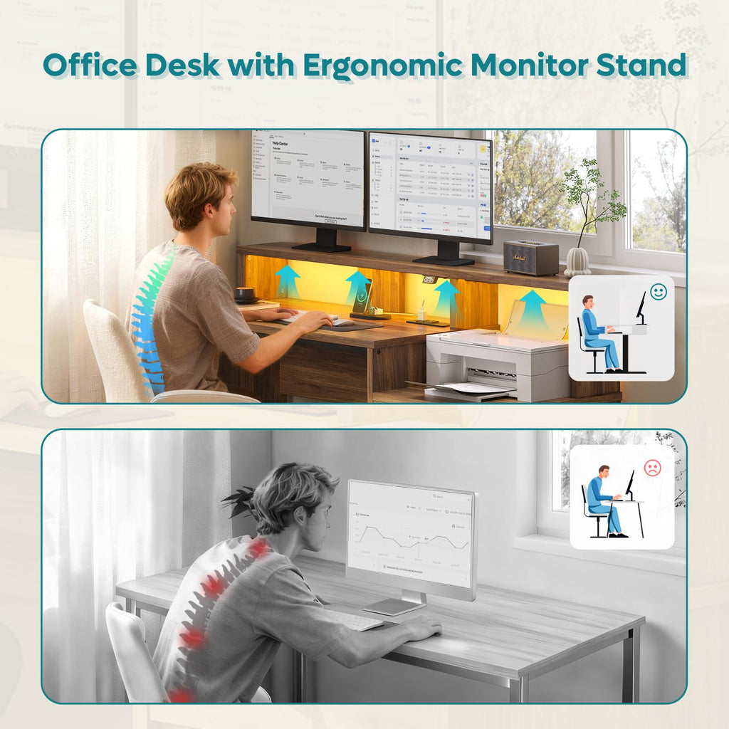 55-Inch Computer Desk with File Drawer C5462