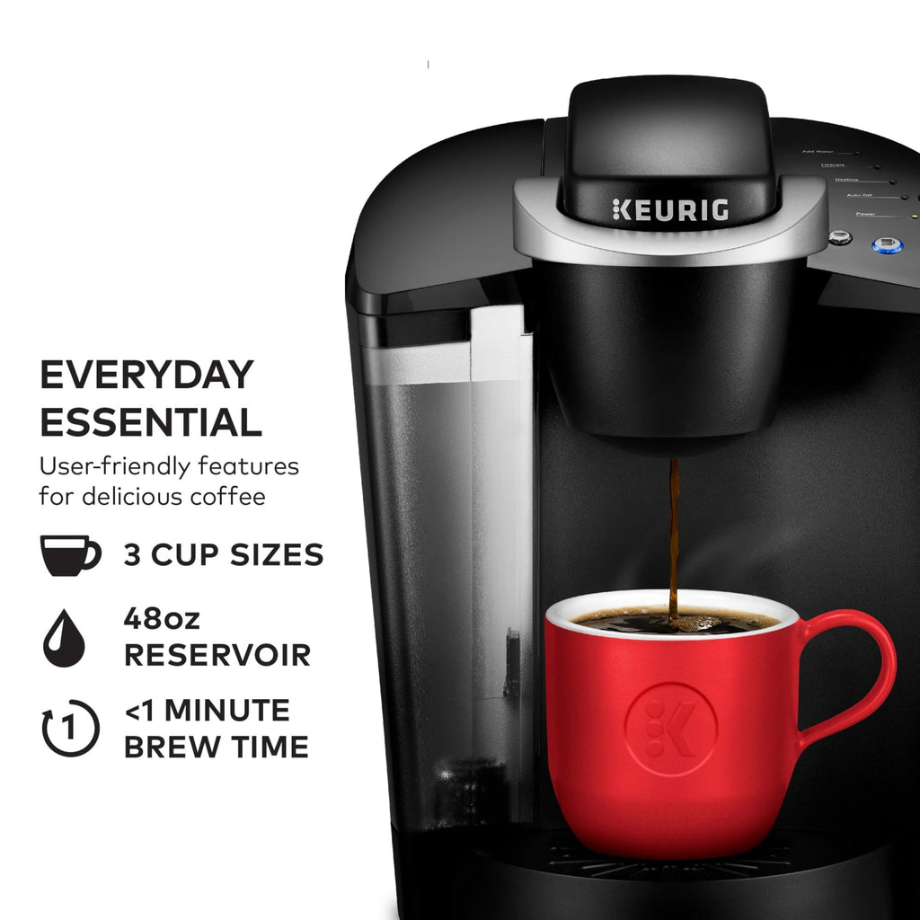 Single Serve K-Cup Pod Coffee Maker with 3 Brew Sizes, Black C545467